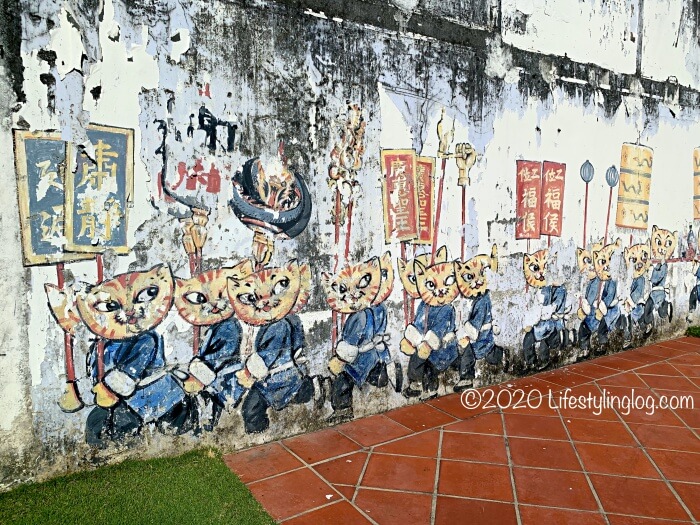Cheah Kongsiの敷地内に描かれた壁画