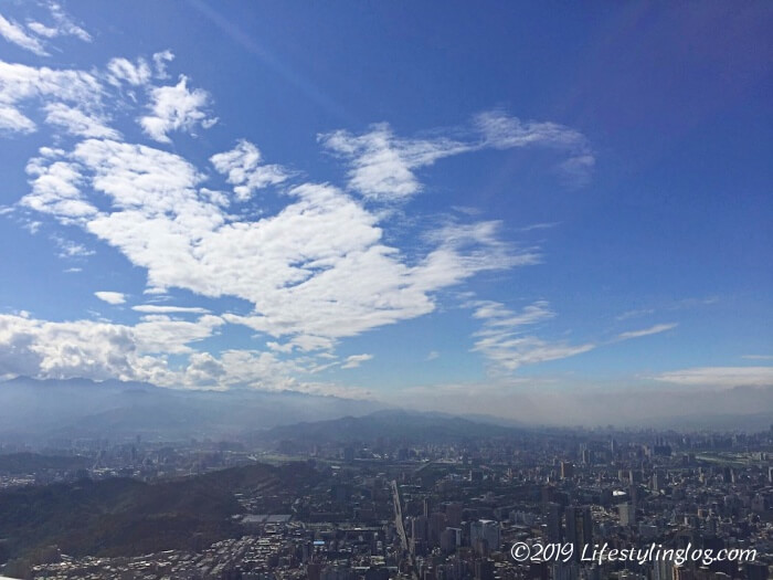 台北101の89階展望台からの眺め