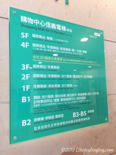 台北101の信義エレベーター