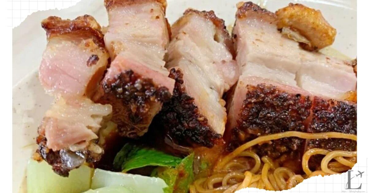 皮がパリパリのBoon Signature Roast Porkのローストポーク