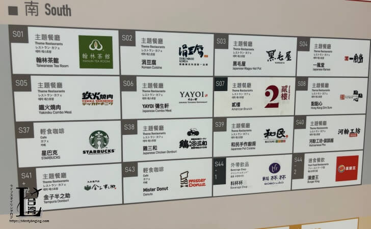 台北駅にある飲食店リスト1