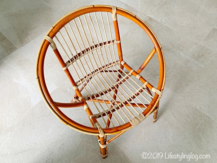 悅興（YAT HENG）で購入した籐（ラタン）の椅子