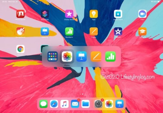 iPad ProでCommand+Tabでアプリケーションの終了をする画面