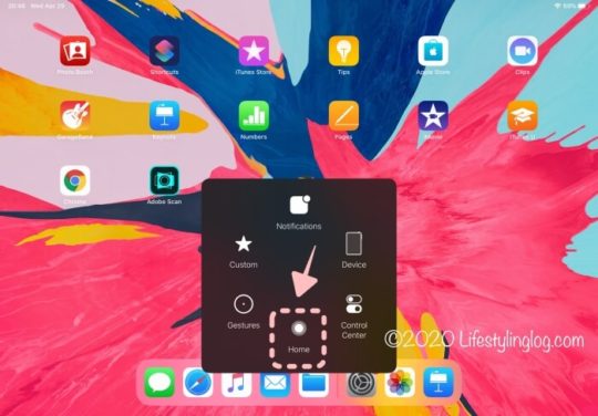 iPad Proのホームボタンでアプリケーションの終了をする画面