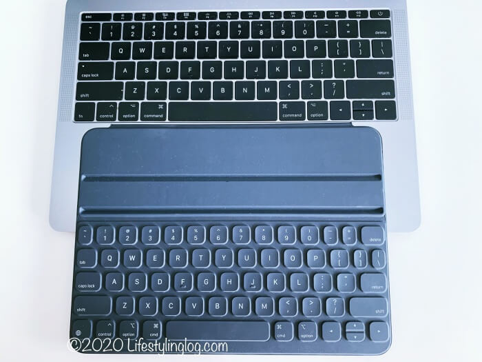 Smart Keyboard Folio（スマートキーボードフォリオ）とMacBook Proのキーボード比較