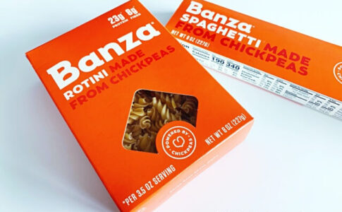 ひよこ豆で作られたBanzaのパスタ商品