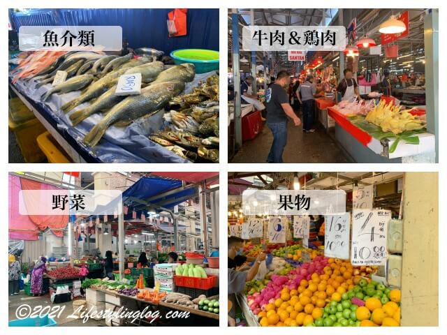 Chow Kit Market（チョウキット・チャウキット市場）のウェットマーケットとドライマーケット