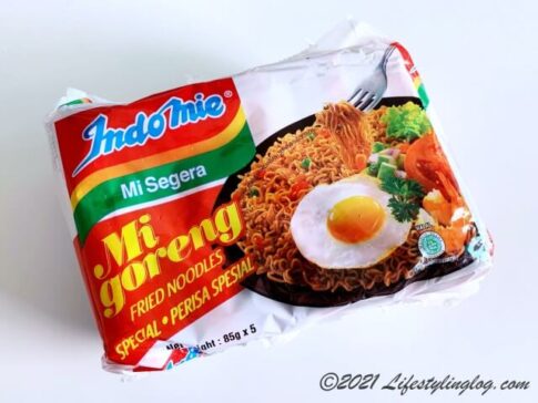 インドネシアの人気インスタント麺のIndomie（インドミー）Mi Goreng（ミーゴレン）