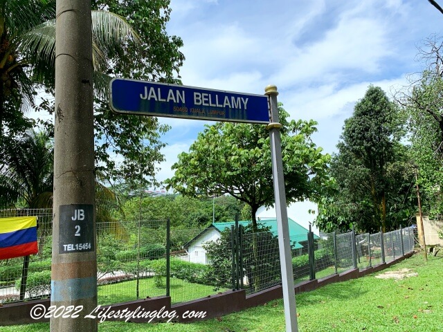 クアラルンプールのJalan Bellamyの道路表示