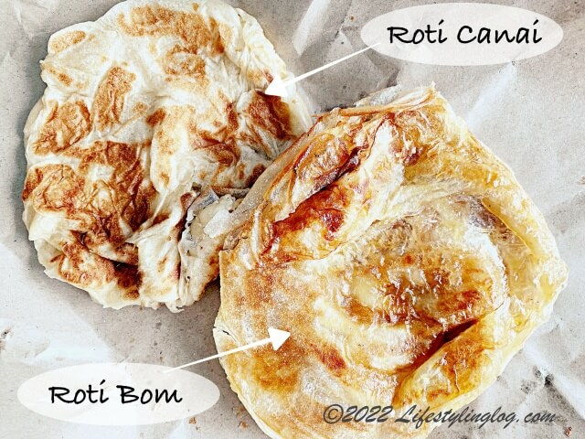 Roti CanaiとRoti Bomの比較