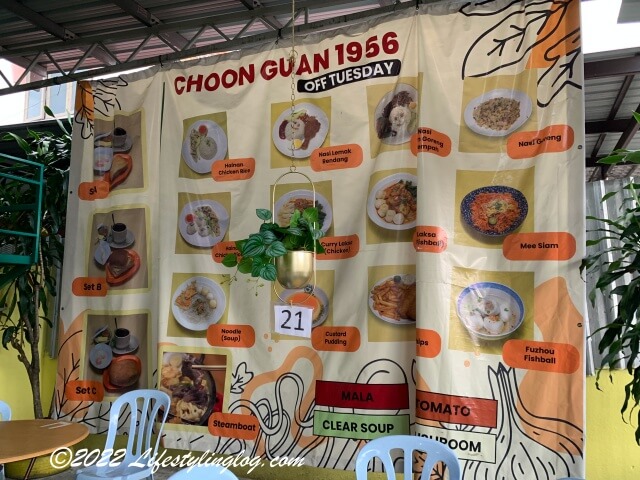 Choon Guan Coffee Shop（偆園茶餐室）のテーブルナンバー