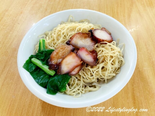 Loong Shifu Wantonmeeの叉焼雲呑麺