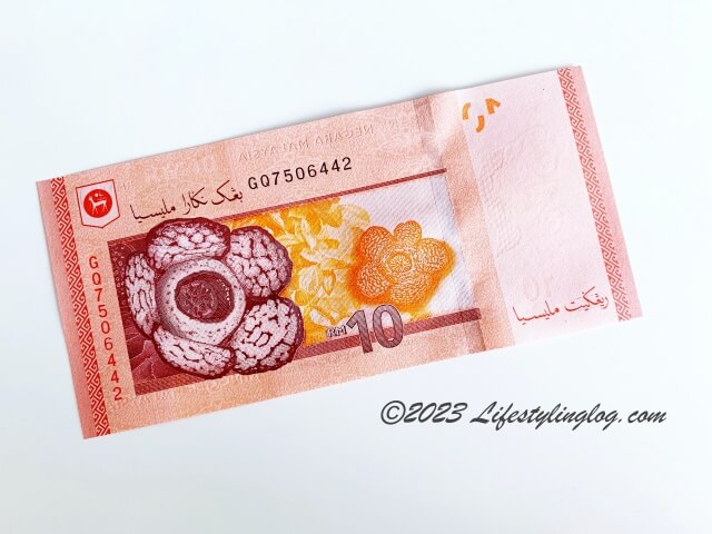 マレーシアの10リンギット紙幣の裏面のデザイン