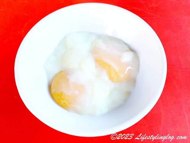 マレーシアの温泉卵のHalf Boiled Egg（ハーフボイルドエッグ）の食べ方