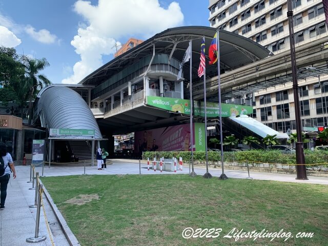 モノレールのBukit Bintang駅