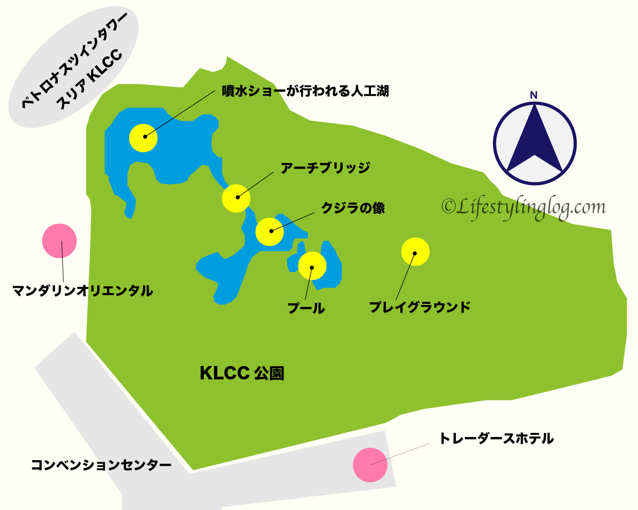 KLCC公園のイメージマップ（地図）