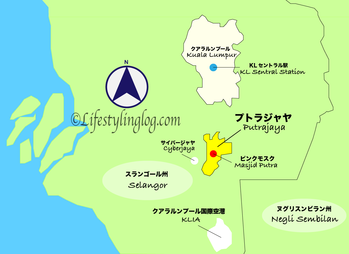 プトラジャヤの位置を示す地図
