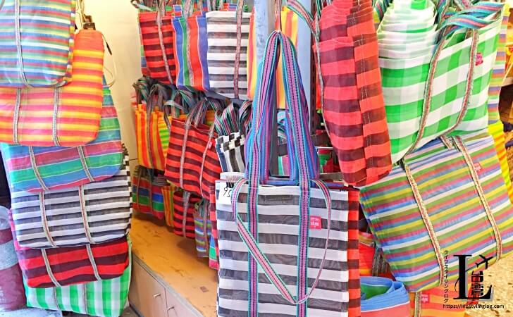 カラーバリエーションが豊富な台湾の漁師網ナイロンバッグ