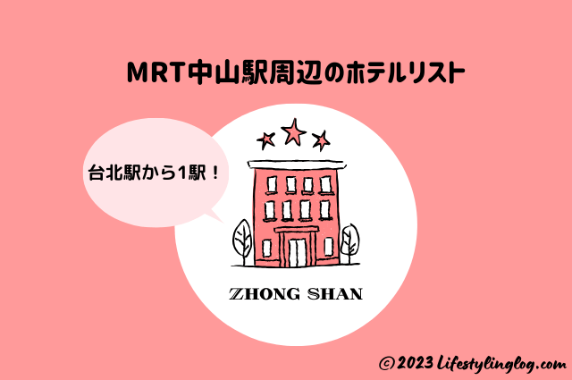 MRT中山駅周辺のホテル