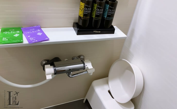 ホテルグレイスリー台北のバスルームにある入浴剤