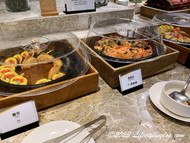 レイクショアホテル台南の朝食の寿司