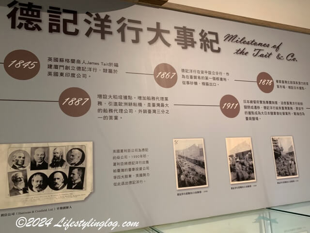台灣開拓史料蠟像館に展示されている德記洋行の歴史