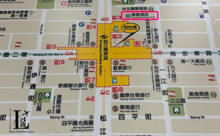 MRT松江南京駅の地図