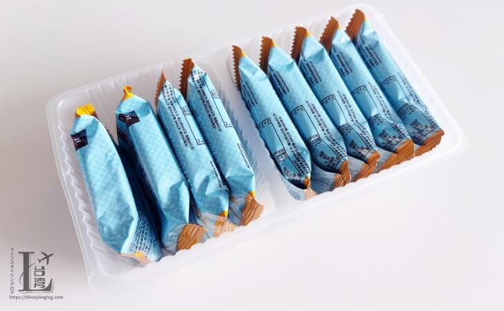 キャラメルシーソルト味の新貴派(77 Wafer Pie)の中身