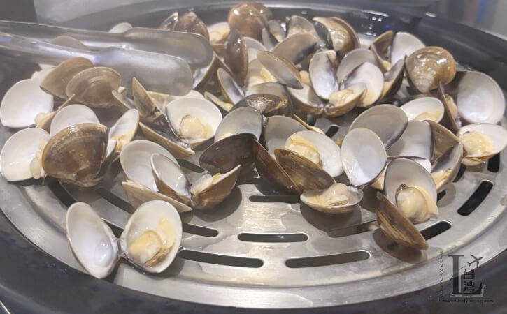 漉 海鮮蒸気鍋の貝