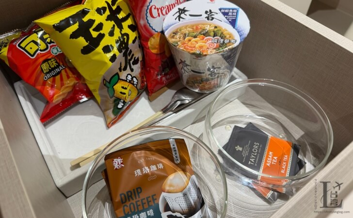 LORE HOTEL(楽爾公寓)で提供される無料の食べ物と飲み物