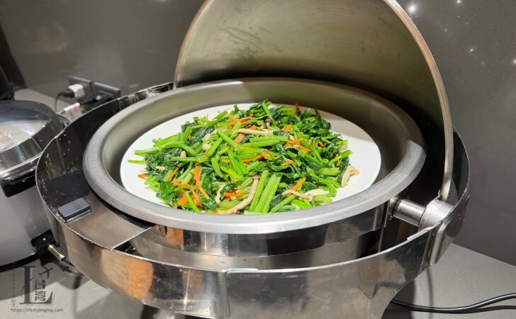 塔木徳酒店CLASSIC（台中台湾大道館 ）の朝食の野菜炒め