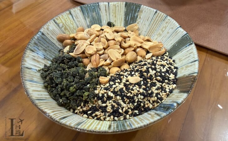 哈客愛養生擂茶のDIY体験に使う原材料